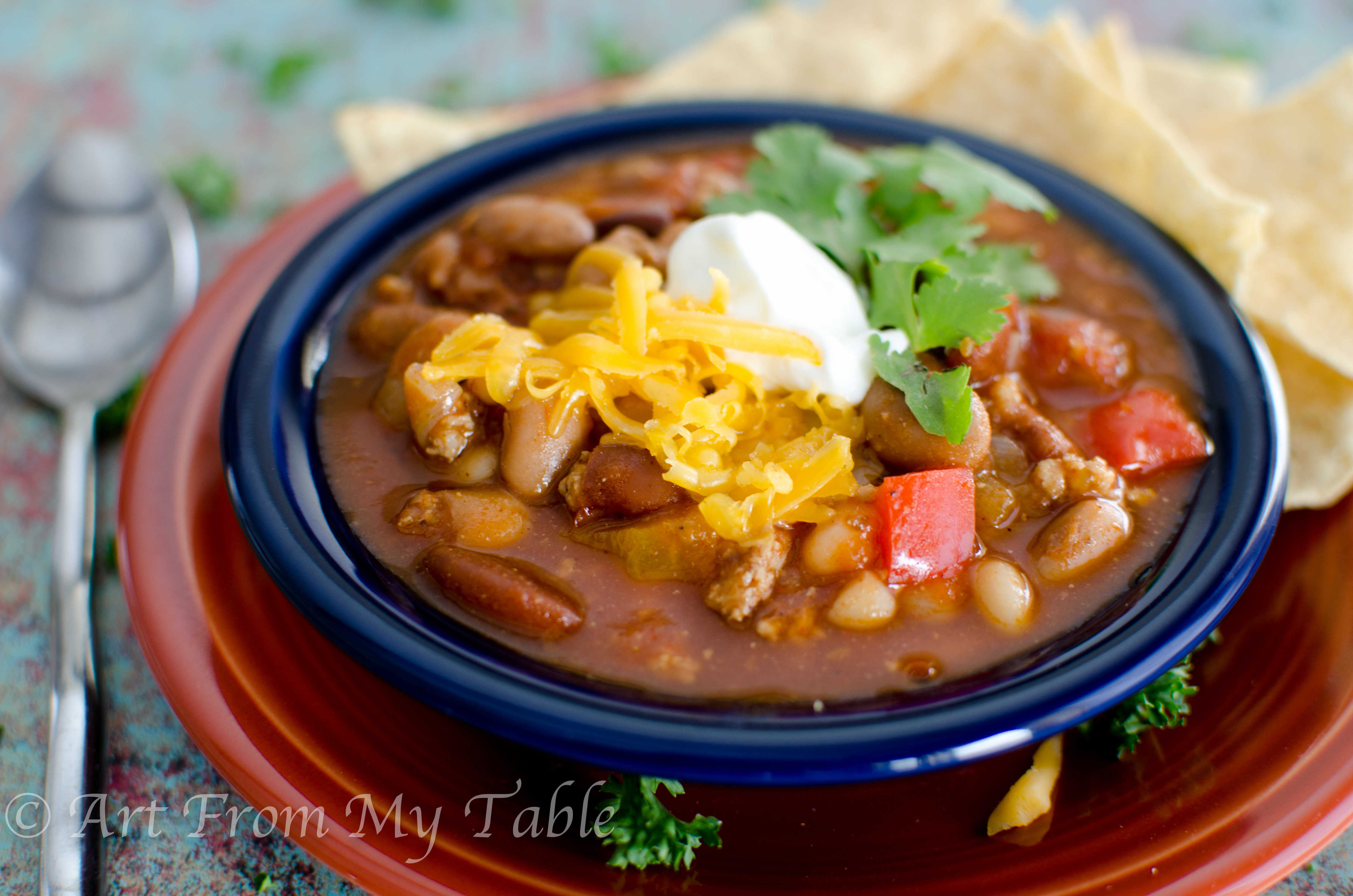 Instant Pot Turkey Chili Recipe {with butternut squash} | Art From My Table