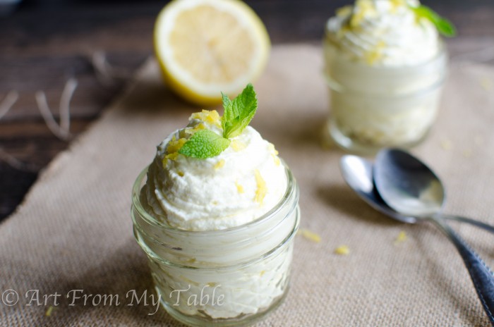 Lemon Mousse Dessert {2 Ingredients} | Art From My Table