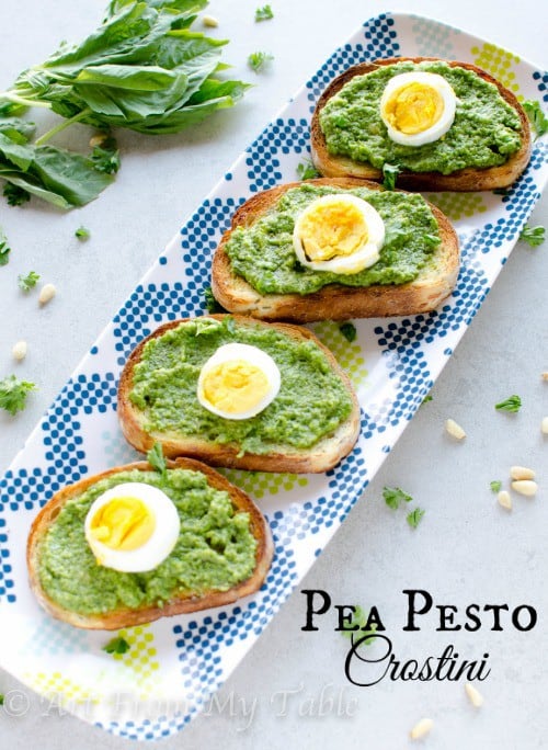 Pea Pesto Crostini | Art From My Table