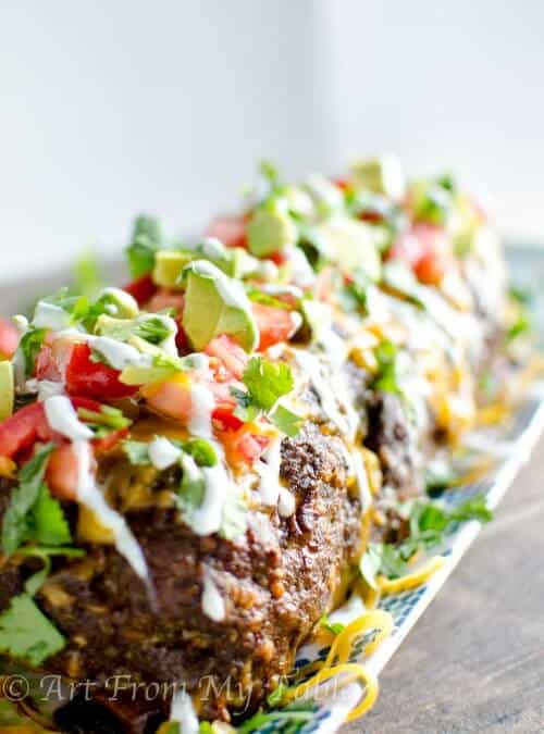 Low Carb Mexican Meatloaf {no sugar} - Art From My Table