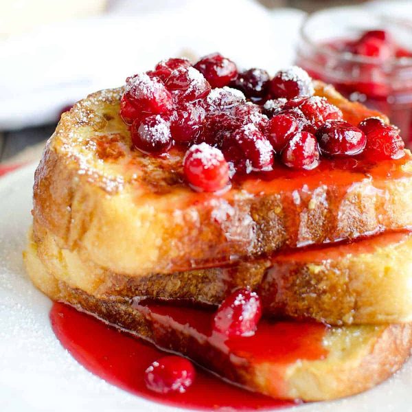 Eggnog French Toast With Cranberry Syrup - Art From My Table