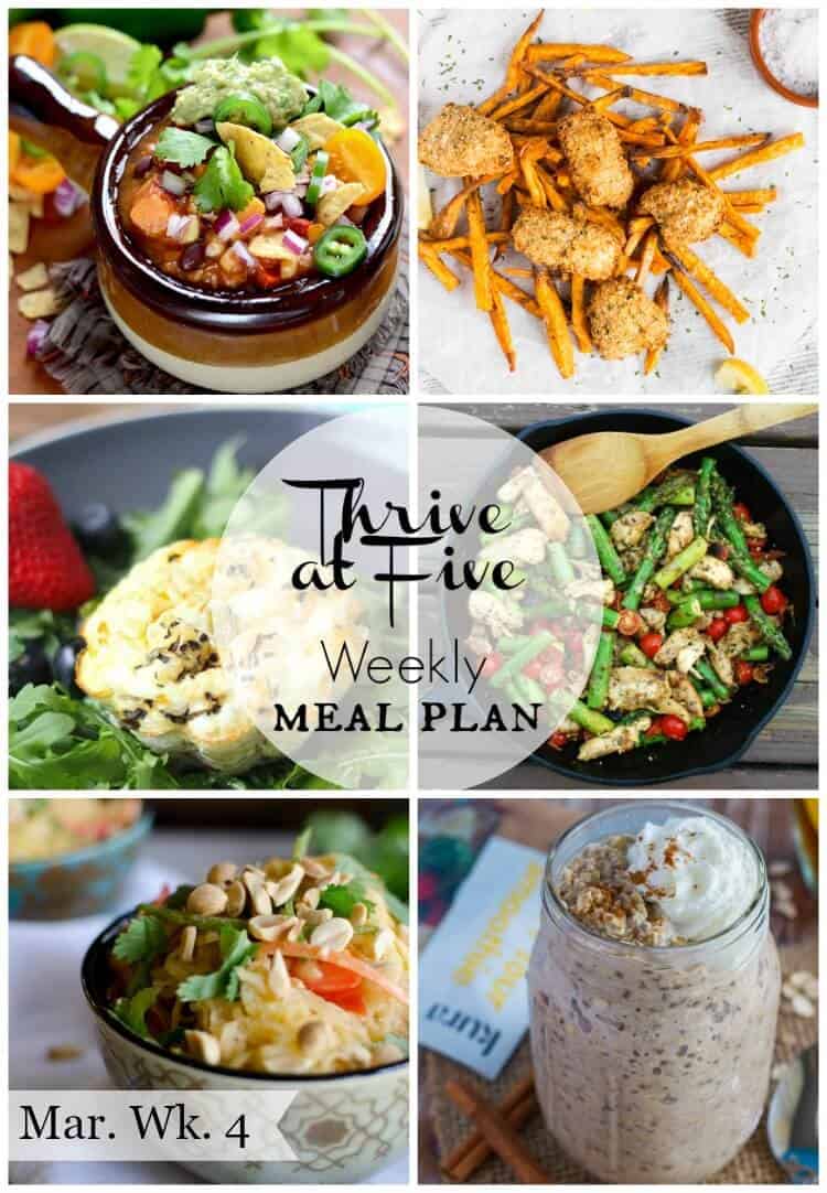 Thrive at Five Meal Plan March Week 4 - Art From My Table