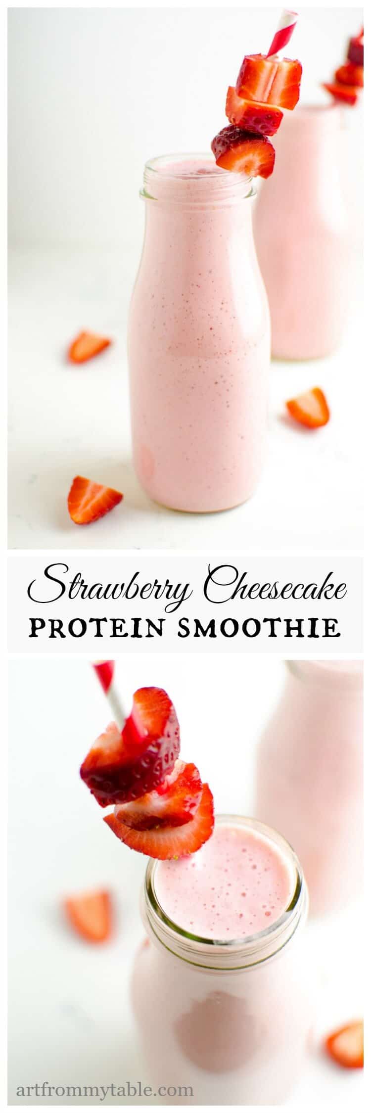 Strawberry Cheesecake Protein Smoothie ~ why whey protein isolate matters.