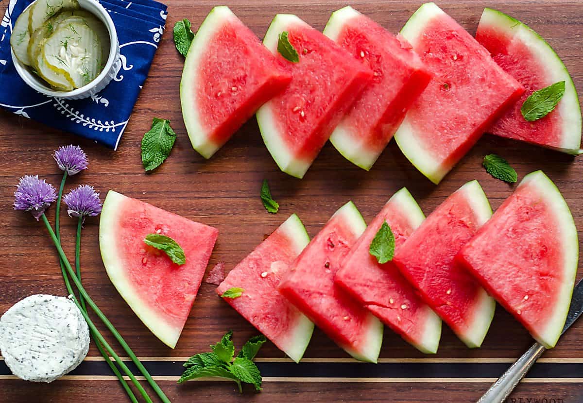 watermelon board appetizer