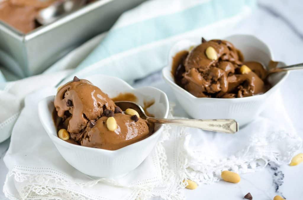 Chocolate Peanut Butter Ice Cream | Art From My Table