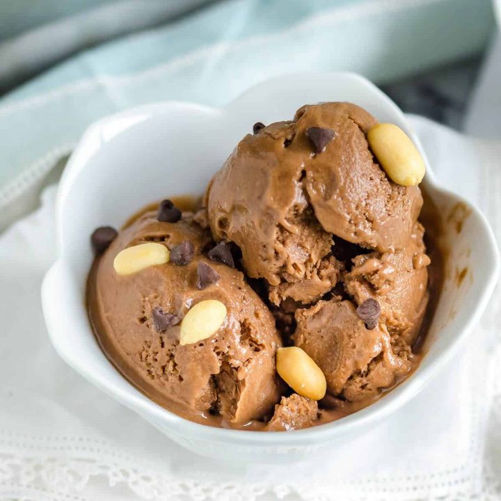 Chocolate Peanut Butter Ice Cream | Art From My Table