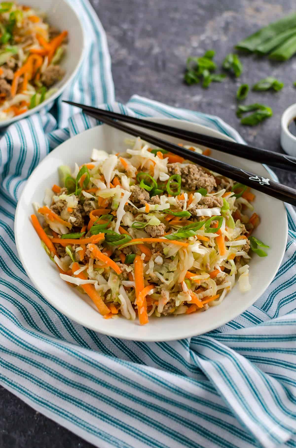 Egg Roll In A Bowl With Ground Turkey Art From My Table