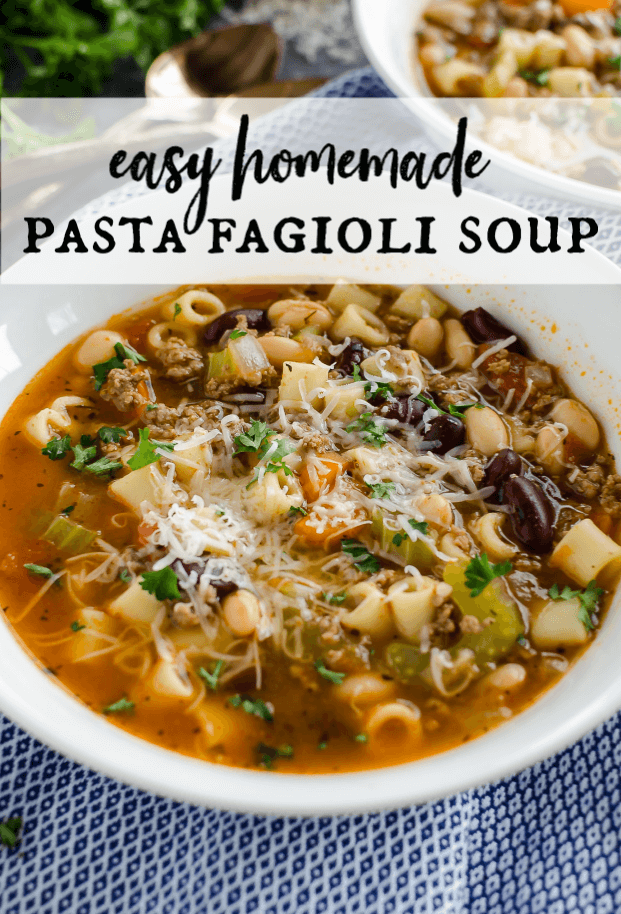 Easy Pasta Fagioli Soup - Art From My Table