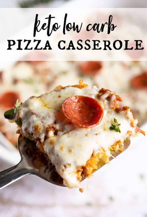Easy Keto Low Carb Pizza Casserole - Art From My Table