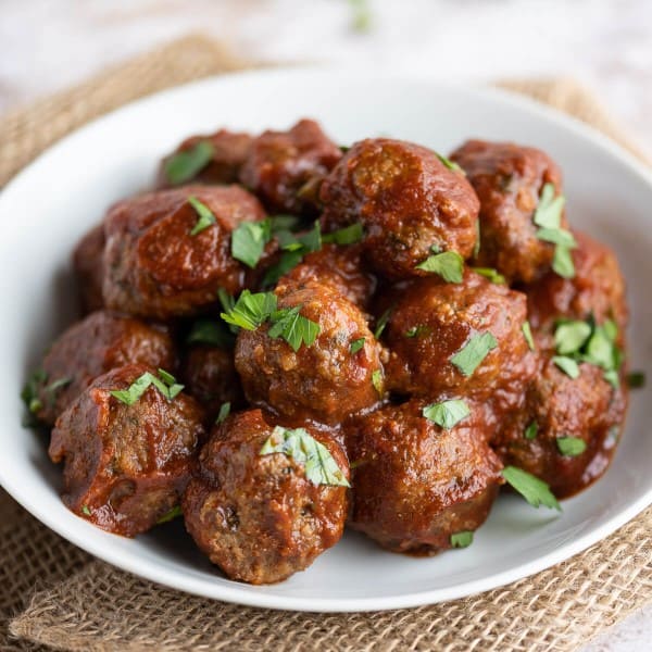 Crockpot BBQ Meatballs - Art From My Table