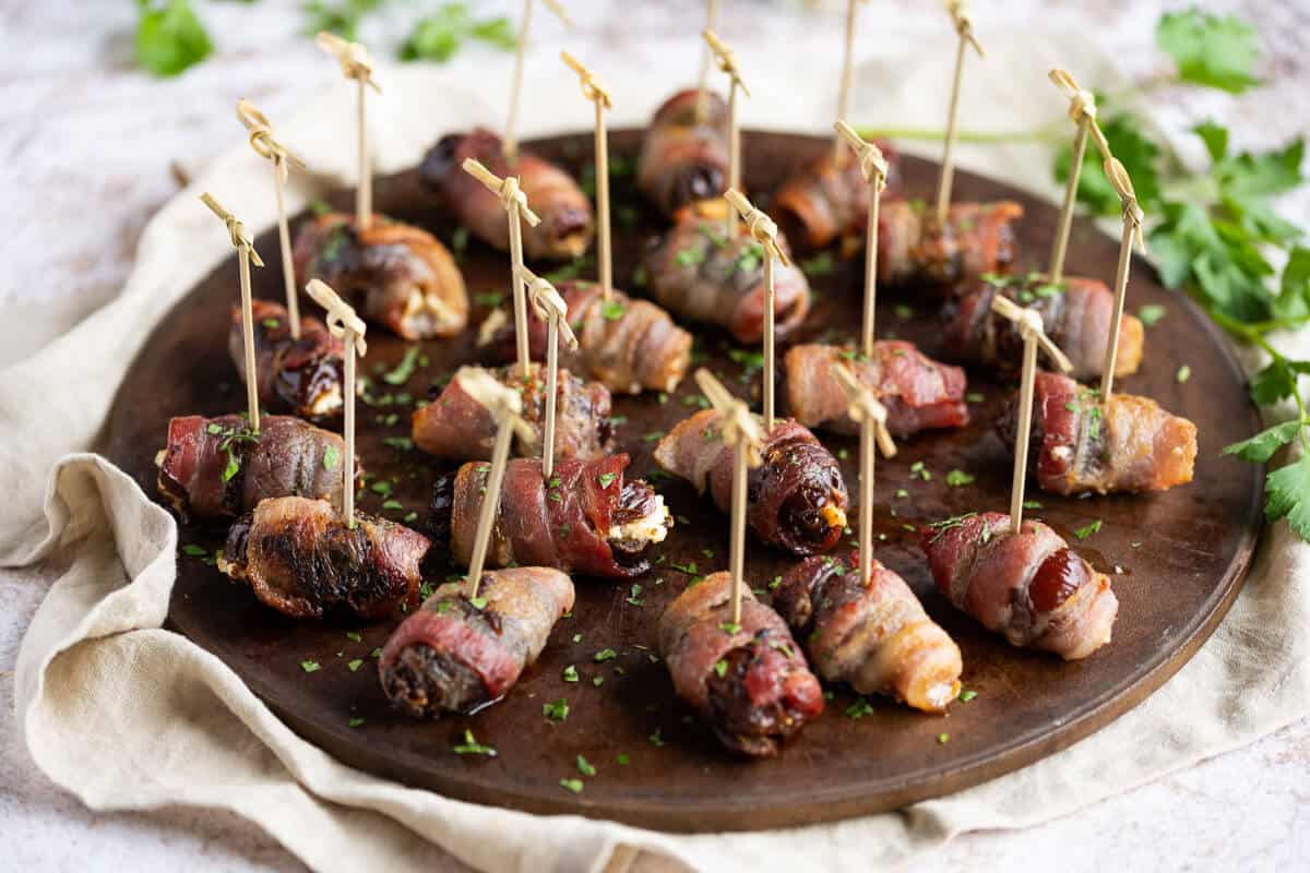 Bacon Wrapped Dates with Goat cheese | Art From My Table