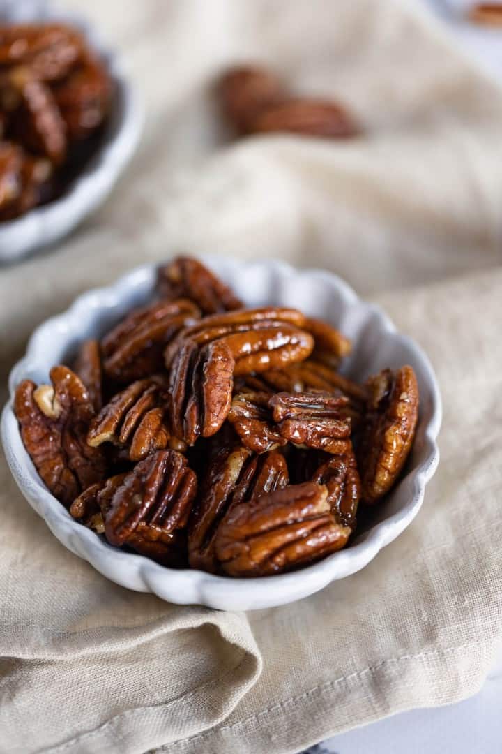 Keto Candied Pecans- 5-minute stovetop recipe - Art From My Table