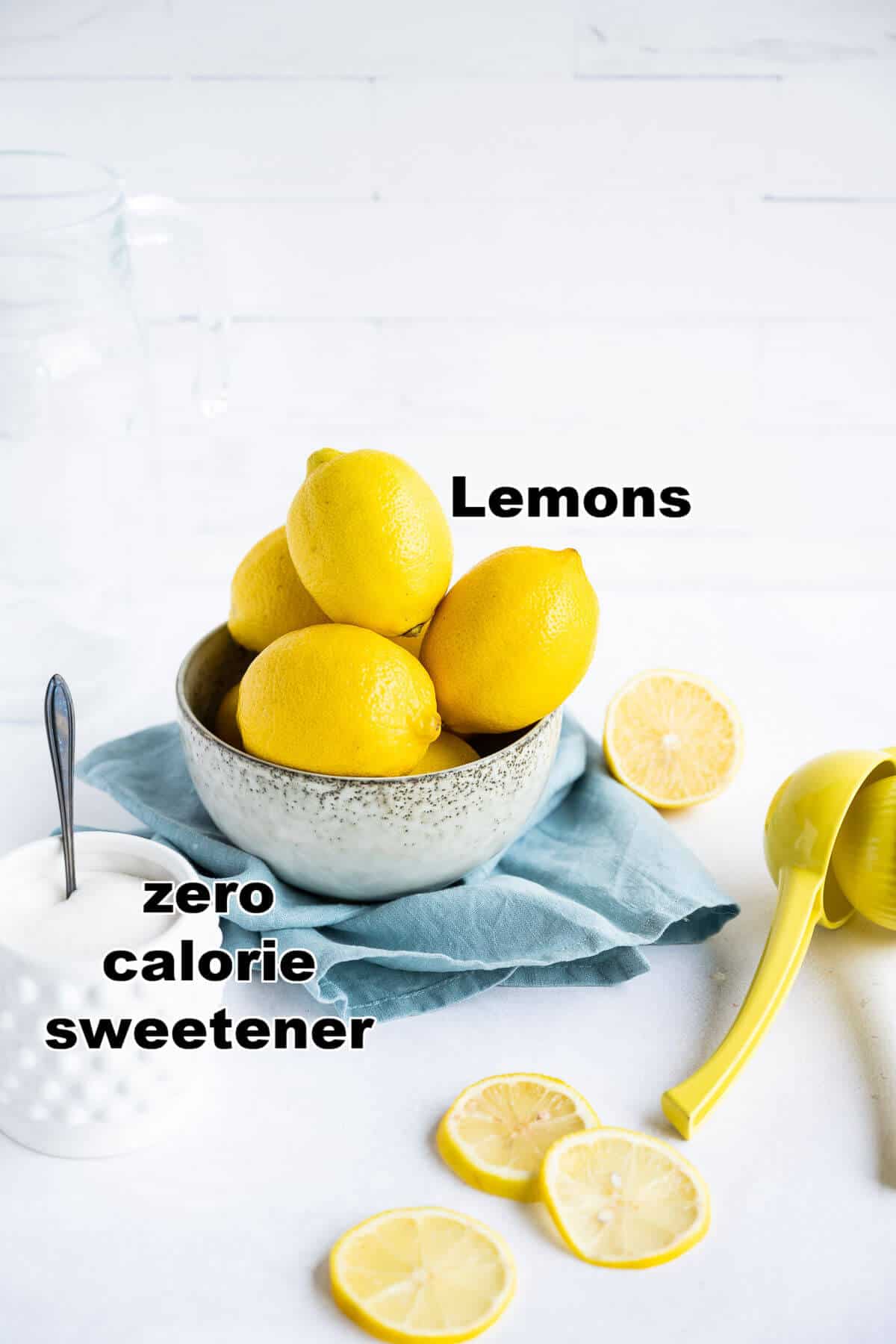 Ingredients for keto lemonade